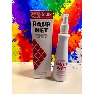 Vintage Aqua Net Professional Hair Spray Non Aerosol Regular Hold 8oz NOS Box